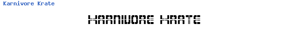 Fuente Karnivore Krate.ttf