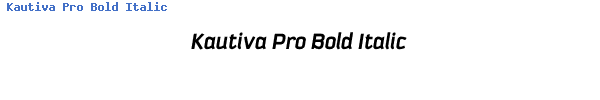 Fuente Kautiva Pro Bold Italic.ttf