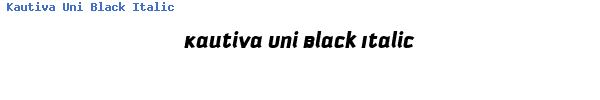 Fuente Kautiva Uni Black Italic.ttf
