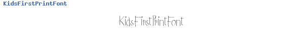 Fuente KidsFirstPrintFont.ttf