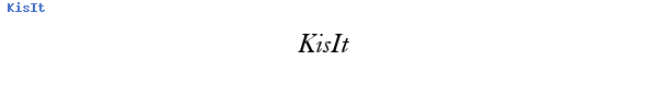 Fuente KisIt.ttf