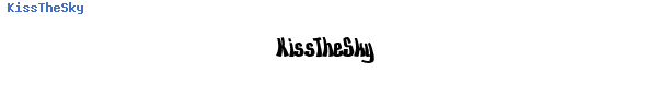 Fuente KissTheSky.ttf
