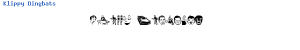 Fuente Klippy Dingbats.ttf