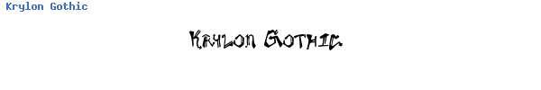Fuente Krylon Gothic.ttf