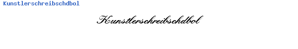 Fuente Kunstlerschreibschdbol.ttf