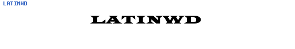Fuente LATINWD.TTF