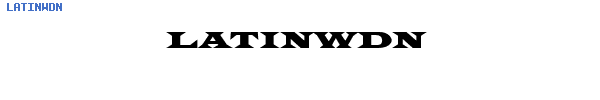 Fuente LATINWDN.TTF