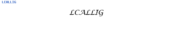 Fuente LCALLIG.TTF