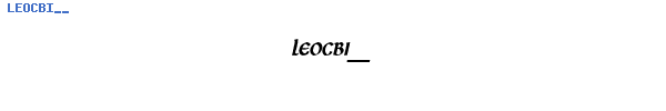 Fuente LEOCBI__.TTF