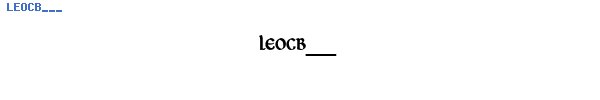 Fuente LEOCB___.TTF