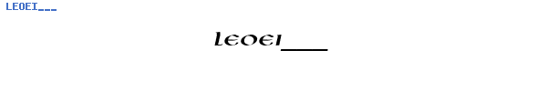 Fuente LEOEI___.TTF