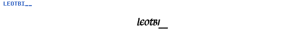 Fuente LEOTBI__.TTF