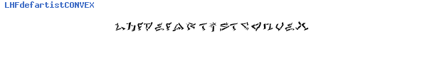 Fuente LHFdefartistCONVEX.TTF