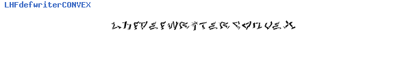 Fuente LHFdefwriterCONVEX.TTF