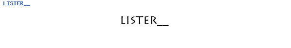 Fuente LISTER__.TTF