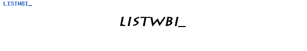 Fuente LISTWBI_.TTF
