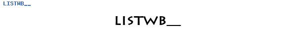 Fuente LISTWB__.TTF
