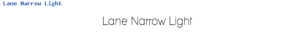 Fuente Lane Narrow Light.TTF