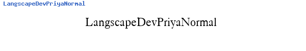 Fuente LangscapeDevPriyaNormal.TTF