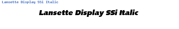 Fuente Lansette Display SSi Italic.ttf