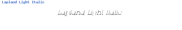 Fuente Lapland Light Italic.ttf