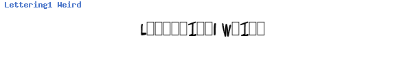 Fuente Lettering1 Weird.ttf