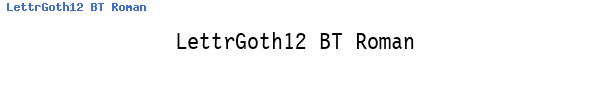 Fuente LettrGoth12 BT Roman.ttf