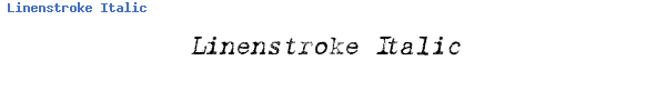 Fuente Linenstroke Italic.ttf