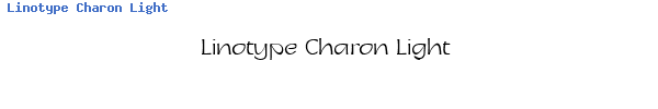 Fuente Linotype Charon Light.TTF