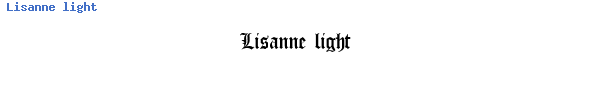 Fuente Lisanne light.ttf