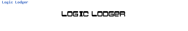 Fuente Logic Lodger.ttf
