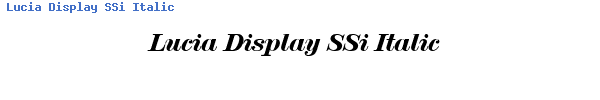 Fuente Lucia Display SSi Italic.ttf