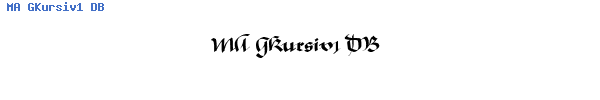Fuente MA GKursiv1 DB.ttf