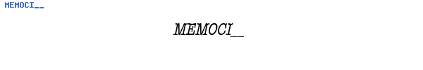 Fuente MEMOCI__.TTF