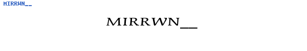 Fuente MIRRWN__.TTF