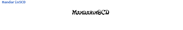 Fuente MandarinSCD.ttf