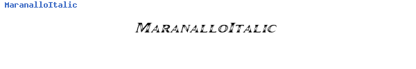 Fuente MaranalloItalic.ttf