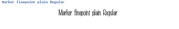 Fuente Marker finepoint plain Regular.ttf