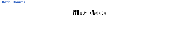Fuente Math Donuts.ttf