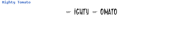 Fuente Mighty Tomato.ttf