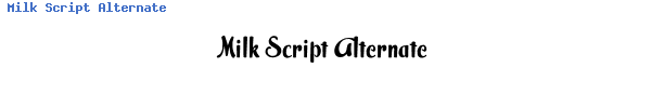Fuente Milk Script Alternate.ttf