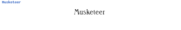Fuente Musketeer.ttf