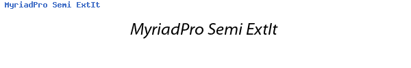 Fuente MyriadPro Semi ExtIt.ttf