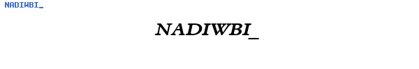 Fuente NADIWBI_.TTF