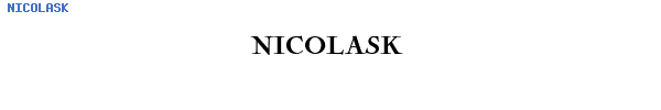Fuente NICOLASK.TTF