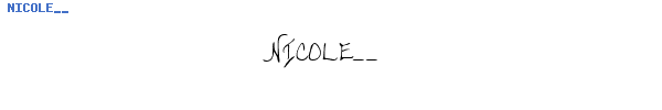 Fuente NICOLE__.TTF