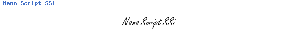 Fuente Nano Script SSi.ttf