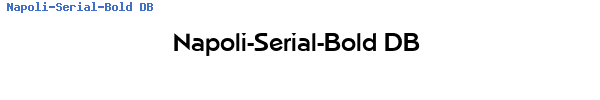 Fuente Napoli-Serial-Bold DB.ttf
