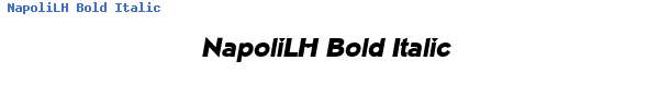 Fuente NapoliLH Bold Italic.ttf