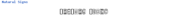 Fuente Natural Signs.ttf